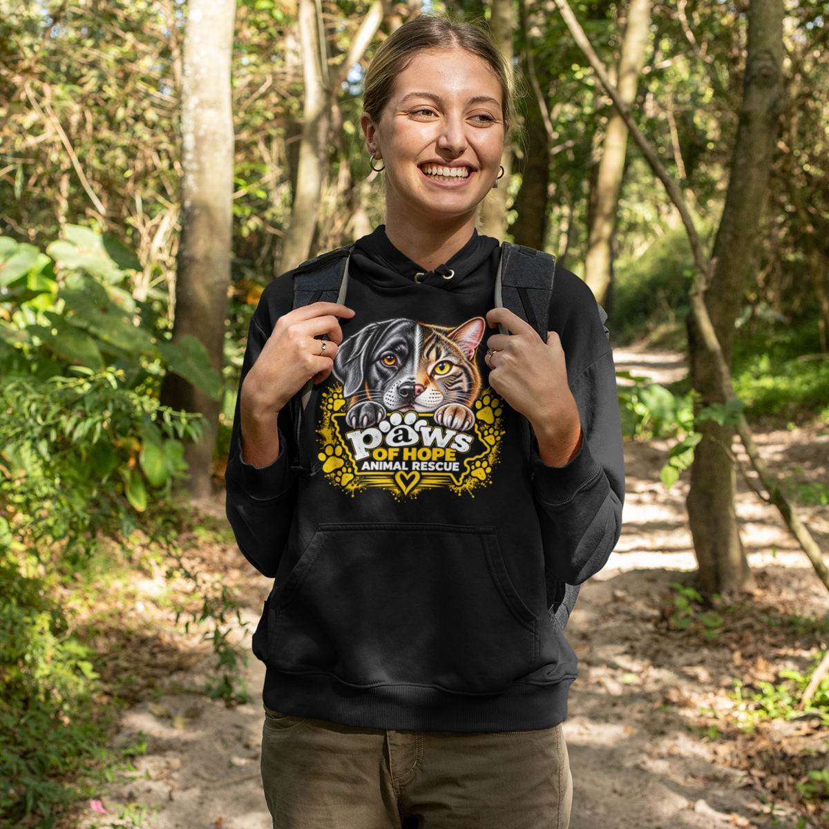 Paws of Hope – Every Paw Deserves Hope | Animal Rescue Fundraiser Hoodie
