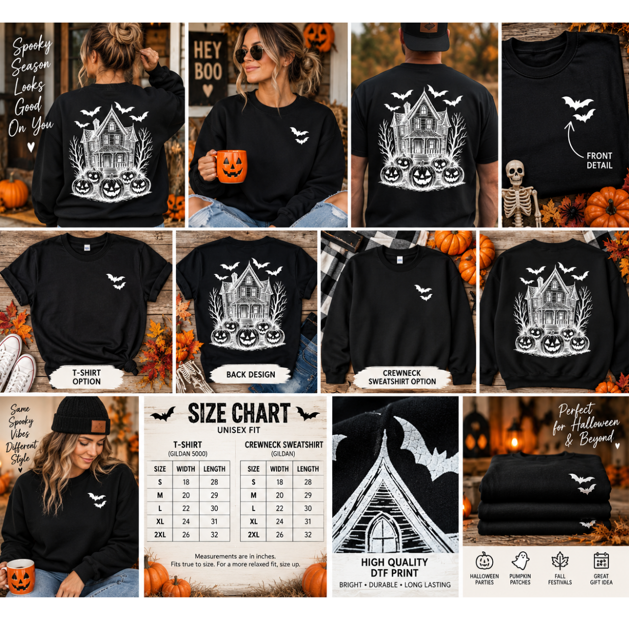 Haunted House T-shirt or Crewneck