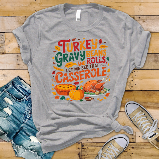 Turkey Gravy Beans And Rolls Let Me See That Casserole